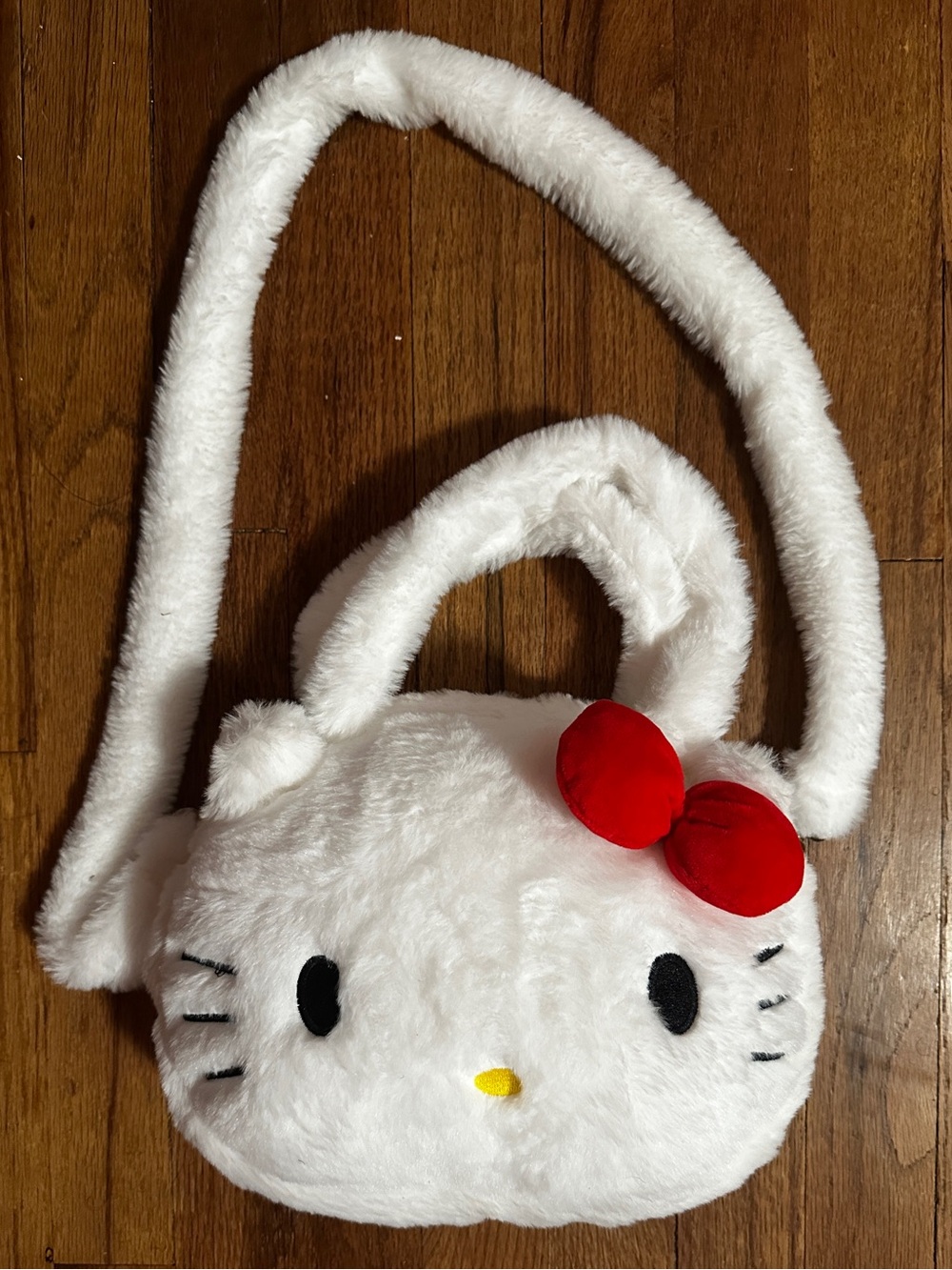 Hello Kitty White Faux Fur Purse